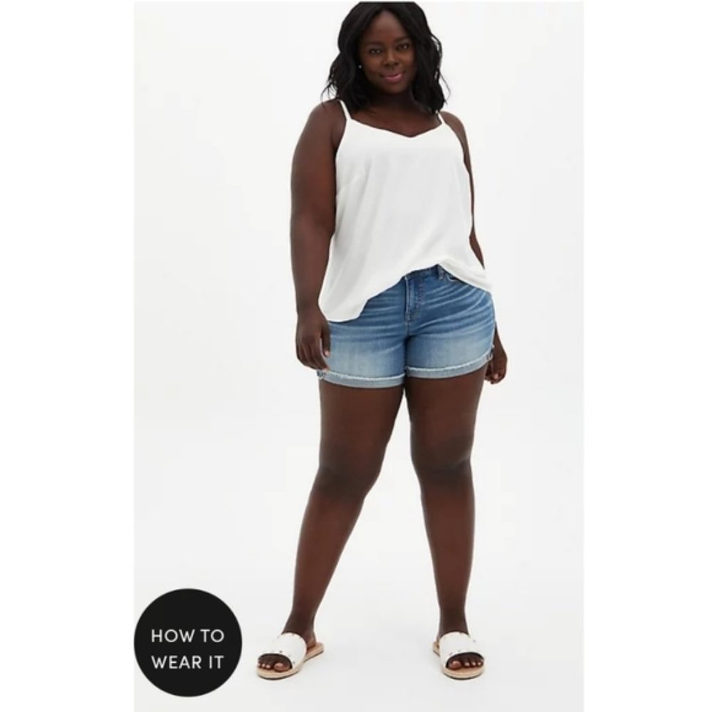Torrid - White Stretch V-neck Challis CAMI - Plus Size 4 - Cute - Comfy NWOT